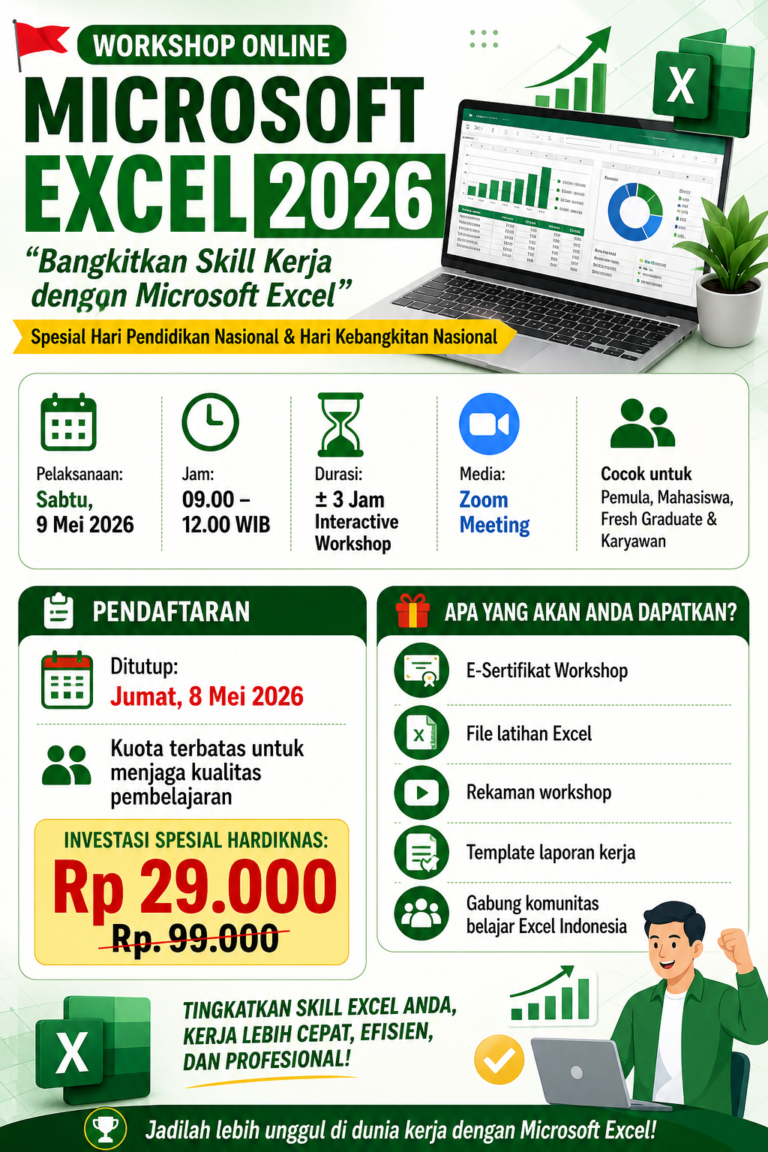 Workshop Online Excel (GRATIS)